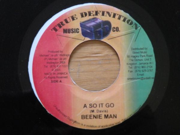 

7inch Record BEENIE MAN - A So It Go NONE True Definition 2005 Jamaica Reggae, Ska & Dub Used