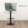 Set of 2 Leathaire Tub Bar Stools - Green