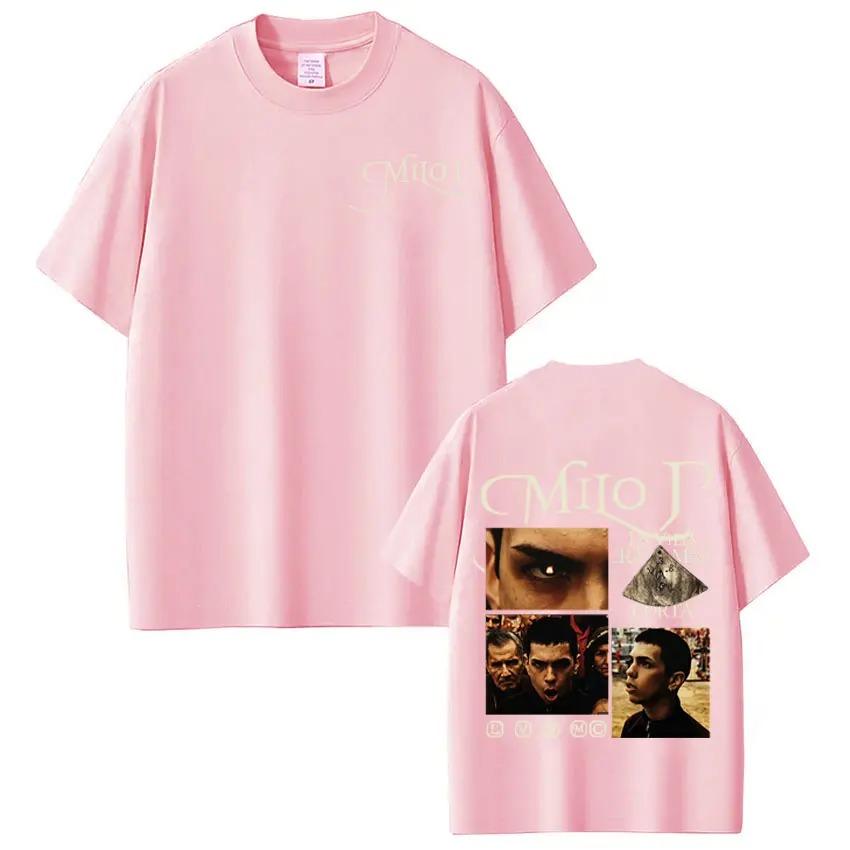 Rapper Milo J La Vida Era Mas Corta Album TShirt Unisex Vintage Casual Loose Short Sleeve Cotton Harajuku Style TShirt