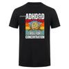ADHDD Roll for Concentration Tshirt Unisex Funny Gamer Dungeons DM RPG Dice Dragon T Shirts Summer Streetwear Gifts HJ051