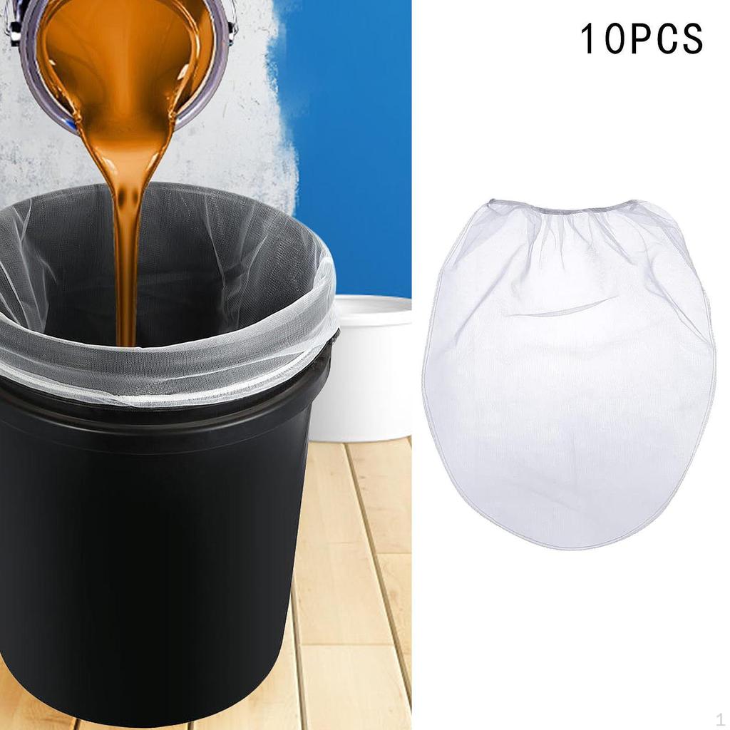 10 Pieces Paint Strainer Bags Elastic Opening Practical Easy to Clean Lightweight DIY Painting