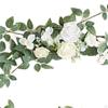 2pcs Wedding Aisle Chair Decorations, Artificial Rose Floral Back Flower Pew Flowers