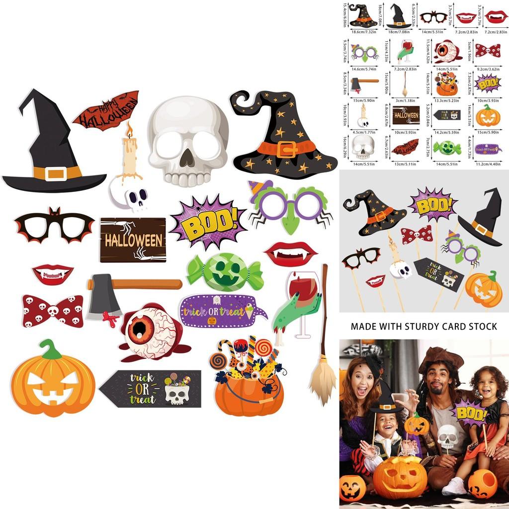 Halloween Party Photo Accessories With Paper Props For Venue Decoration And Fun Photos