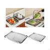 Escurridor sobre el fregadero Bandeja retráctil Esponja Secado Plato de frutas de malla fina