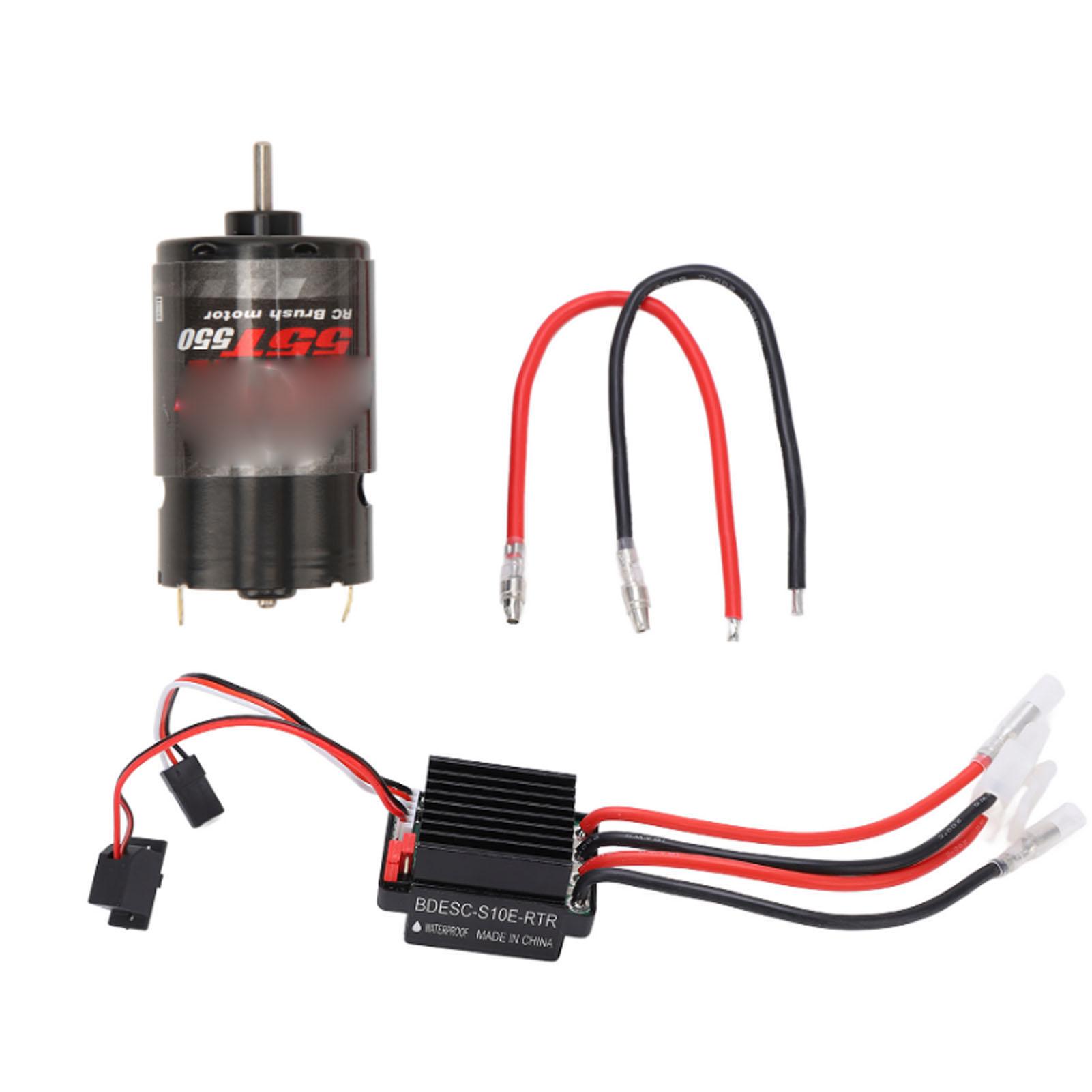 

55T 550 Brushed Motor 320A ESC Brushed Motor ESC Combo for Axial RC Car Upgrade Parts