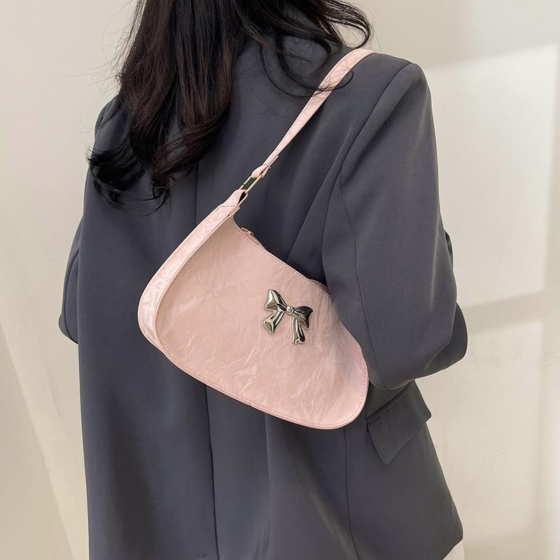 Women's niche design fashionable winter armpit bag women's new simple trend shoulder crescent bag