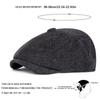 1Piece Men Texture Newsboy Hat Octagonal Hat Outdoor Warmth Sunscreen Casual Hat Suitable for Autumn Winter Travel