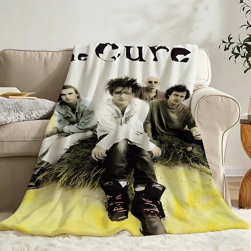 Band T-The Cure Throw Soft Warm Flannel Fleece Throw Blanket, Cozy Plush for Sofa Bed & All Seasons