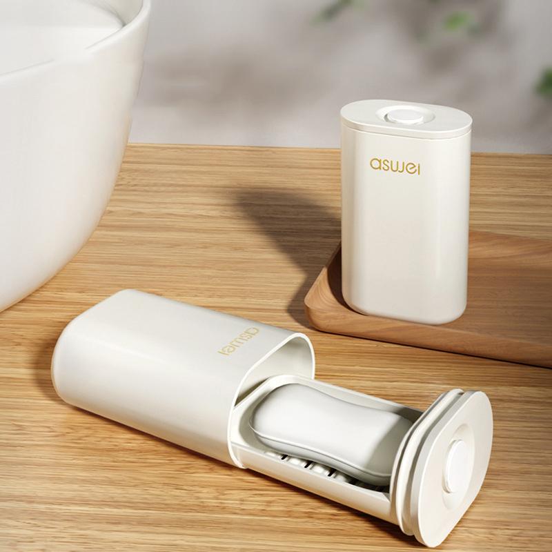 Leakproof Travel Soap Case - Portable Bar Soap Holder With Lid, Travel Soap Dish With Draining Layer For Bathroom, Shower, Gym