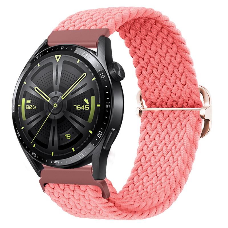 22mm Nylon-Schlaufenarmband für Samsung Watch 46mm/Gear S3/3/4/5/6/7/Huawei Watch GT/2/3/GT5 Pro 46mm Geflochtenes Armband für Amazfit GTR