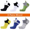 6 Pairs Toe Socks Men Cotton Striped Ankle Socks Sport Breathable Mesh Shaping Anti Friction No Show Short Sock With Five Finger