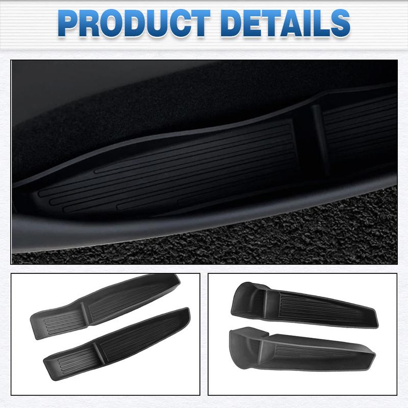 4pcs Car Side Door Storage Box For Tesla Model Y Juniper 2025-2026 Front And Rear Door Tray Organizer Car Interior Accessories