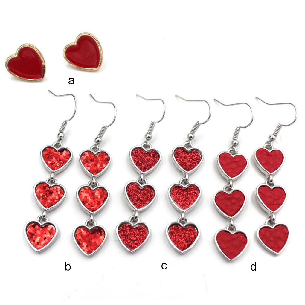 1 Pair Earrings Studs Hoop Ear Pendant Jewelry Decor Ear Drops Valentines Day Women Accessories for Party Banquet Daily Dress