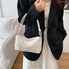 Spring fashion plush commuter bag new large capacity simple corduroy fluffy shoulder underarm bag women
