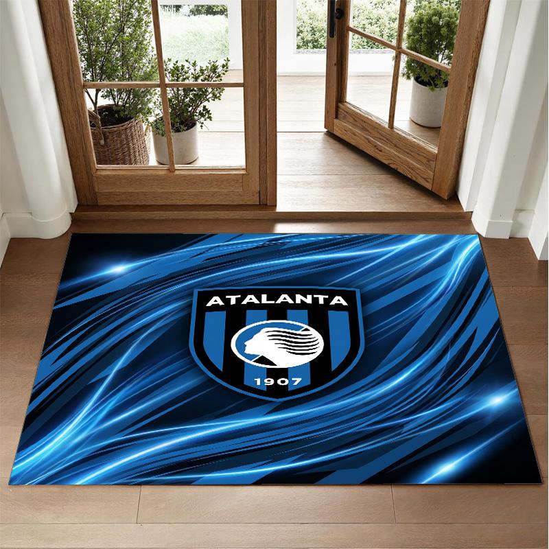 Atalanta FC Design Crystal Velvet Rug Soft Decorative Mat for Bedroom Entrance