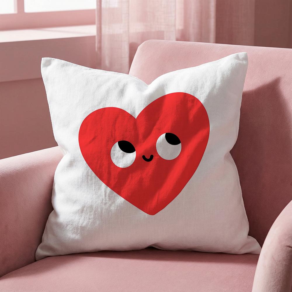 Holiday Valentines Day Cushion Cover MultiScene Pillow Cover for Home Car Reversible Soft Durable for Daily Use