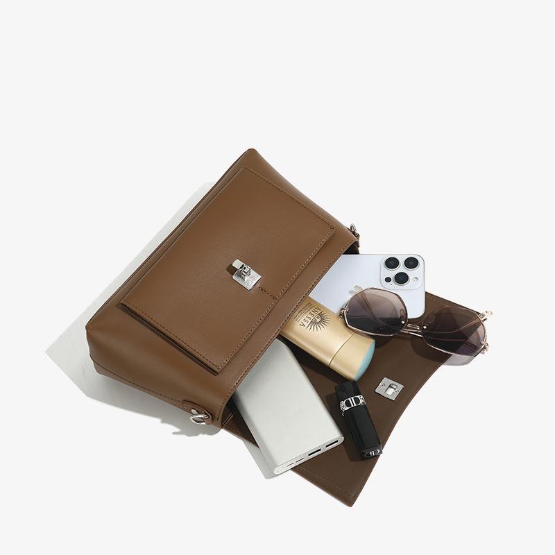 Premium Sense Retro Underarm Bag Women's New Simple Commuting Fashion Versatile Shoulder Small Square Bag Messenger Bag