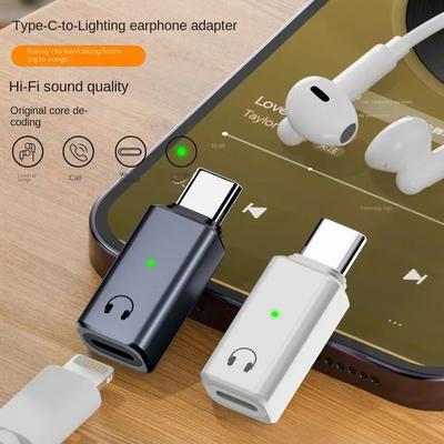 USB C To Lighitng Audio Headphone Adapter Type-C To iPhone 15 Adapter USB C Male To 8 Pin Female Audio Adapter