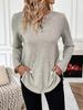 European & American Women's Spring/Autumn Button-Down Collar T-Shirt