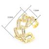 Elegant Open Adjustable Zircon Pinky Ring: Luxurious Full Diamond Chain Design In High-End Copper