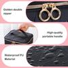 Double-Layer Makeup and Nail Polish Storage Bag - Holds 30 Bottles, Fashionable Large Capacity Handbag for Manicure Tools.