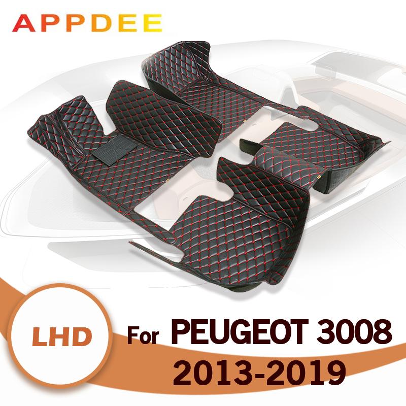 

Автомобильные коврики для Peugeot 3008 2013 2014 2015 2016 2017 2018 2019 Custom Auto Foot Pads Ковровое покрытие Интерьер