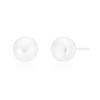 Silver 925 rounded pearl earrings