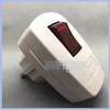 WN-21 European Two-Pin Adapter with Switch for German, French, Korean, and Russian Standards