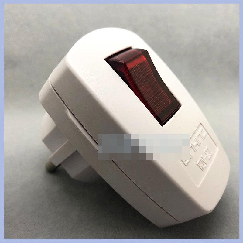 WN-21 European Two-Pin Adapter with Switch for German, French, Korean, and Russian Standards