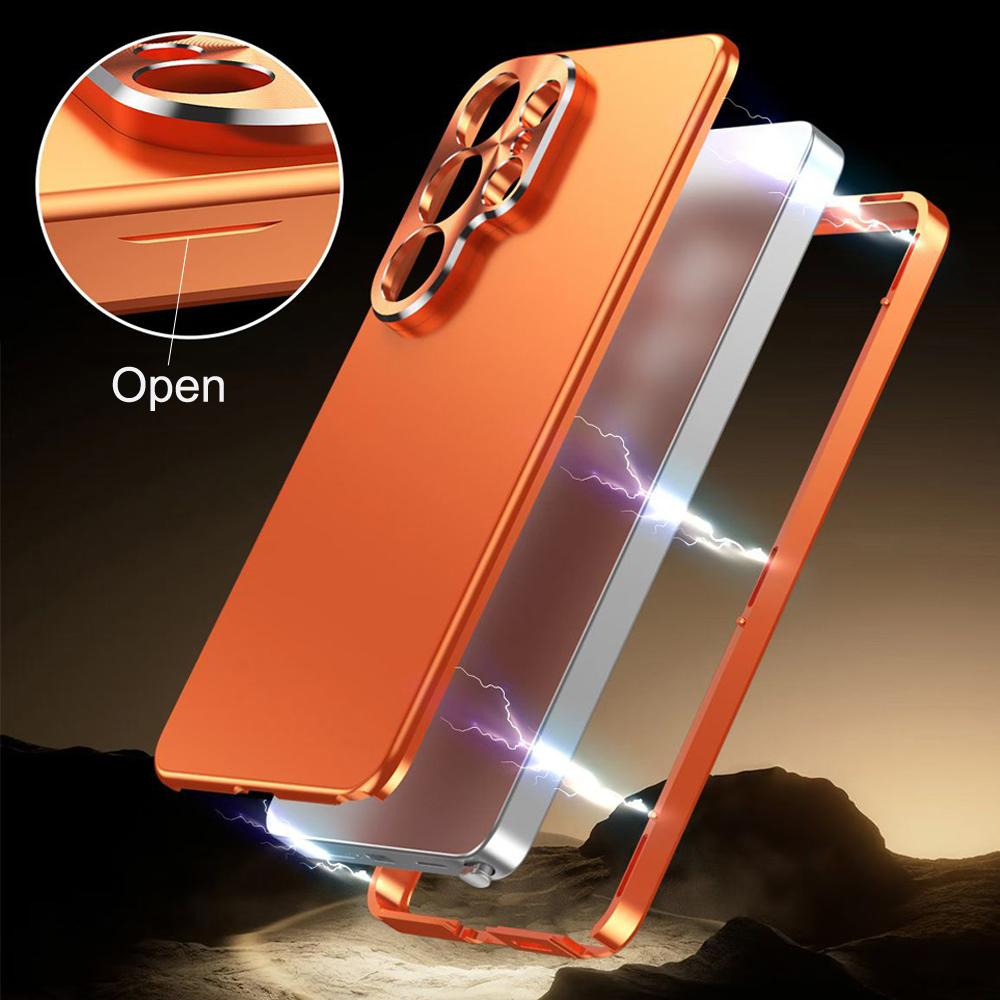 Luxury Metal Magnetic Shell Case For Samsung Galaxy S26 S25 S24 S23 S22 S21 Ultra Plus Titanium Aluminum  Full Lens Protection Phone Cover