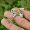 Oval Heart Chakra Unakite Gemstone 925 Sterling Silver Ethnic Handmade Pendant
