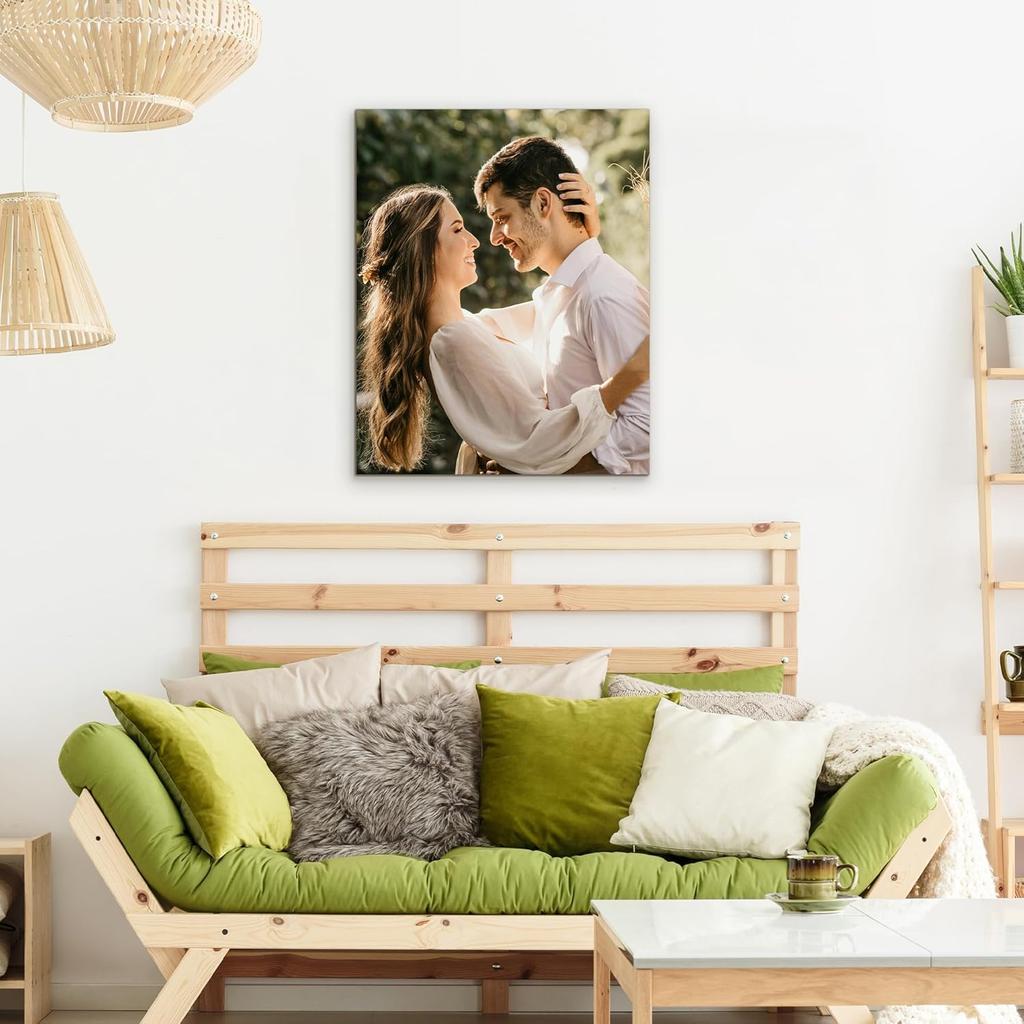 Benutzerdefinierte Leinwanddrucke mit Ihren Fotos Personalisierte Bild-Leinwanddrucke Wandkunst Ideal für Heimdekoration Weihnachten Familie