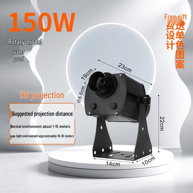 Waterproof Outdoor Logo & Text Projector Light for Shop Facades & Walls