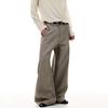 American Retro Design Silhouette Vertical Casual Trousers Men's Commuting Loose Straight High-end Wide-leg Trousers Men