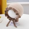 Autumn And Winter Baby Warm Lace Baby Knitted Hat Knitted Thickened Baby Ear Protection Hat Baby Knitted Hat Baby