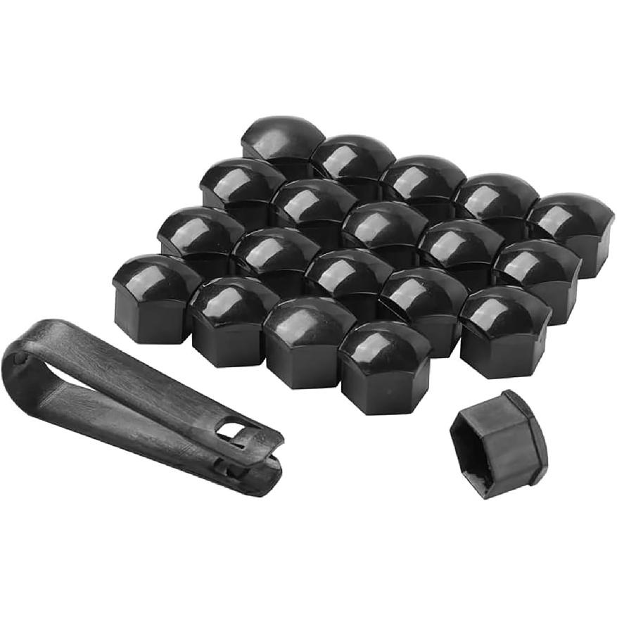 

for Toyota Hilux GR Sport 2025 20PCS Wheel Nut Covers, Universal Hexagonal Tire Nut Covers Caps with Removal Tool Set Waterproof Rust-Proof 21mm чёрный
