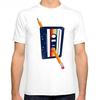 Vagarytee Cassette Tape  Pencil Cotton Tshirt Summer New Short Shirt Men White Casual Mens Tshirt Unisex Streetwear Tee Tops