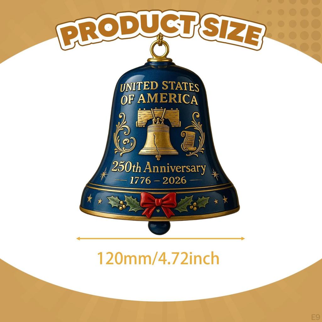 Bell As Decorative Accessory And Christmas Tree Decoration. Lightweight Ornament Pendant