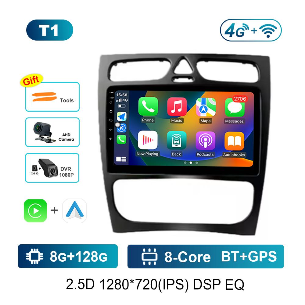 9 Inch for Mercedes Benz C Class CLK S203 W203 W209 A209 2000 - 2005 Car Video Multimedia Player GPS 2.5D Screen Android System