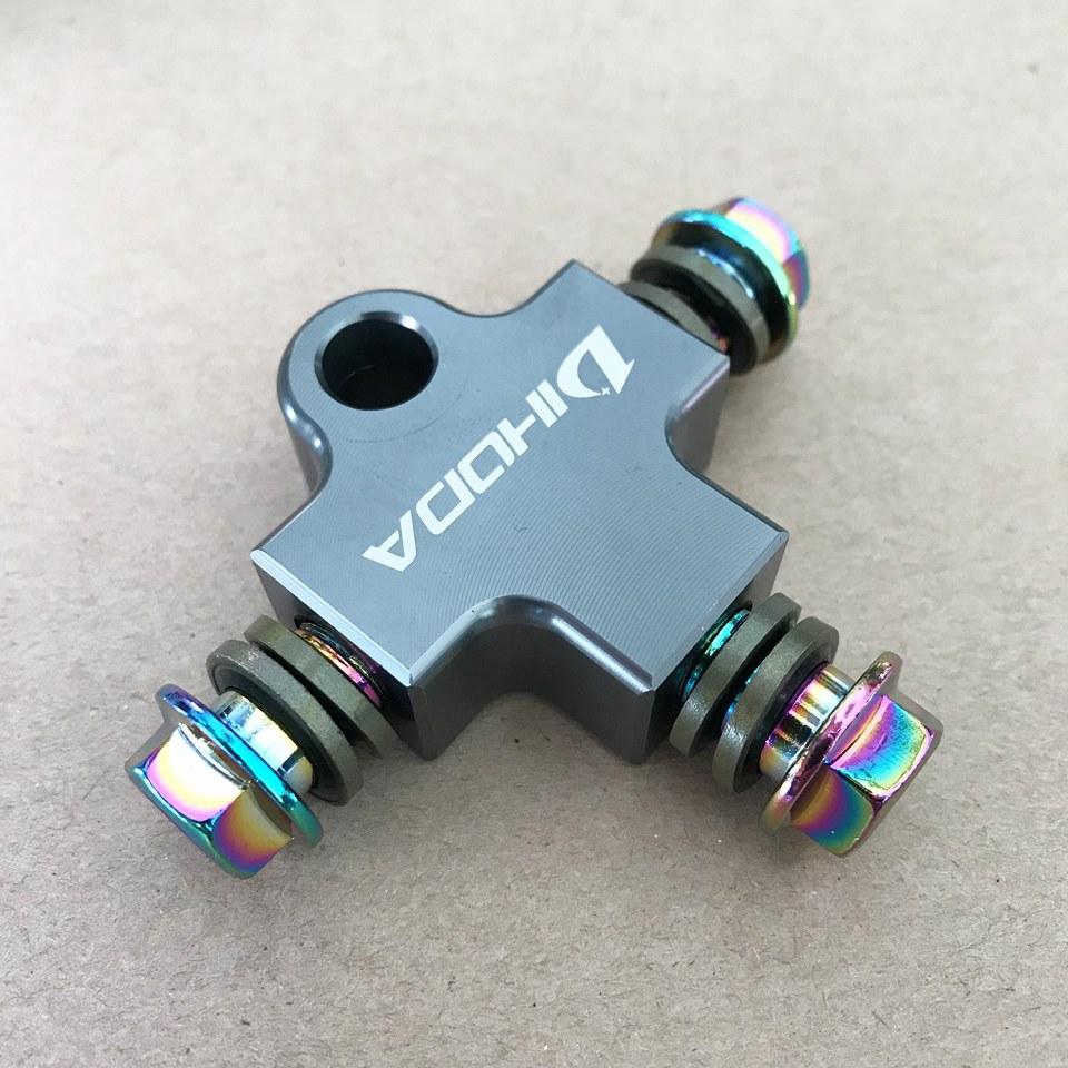 Tubo Flessibile Olio Freno Idraulico per Moto Raccordo a T Connettore a T Adattatore a 3 Vie per Sistema Frenante Dirt Pit Bike ATV