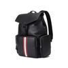 Bally Red Stripe Leather And Fabric Backpack Men Backpack Black 6308459