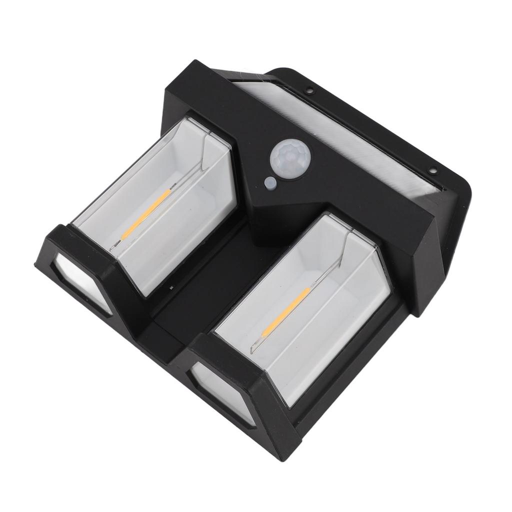 Outdoor Wall Lamp Square 2 Lamps Motion Sensing 3 Modes Solar Powered Waterproof Wall Mounted