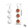 Sport Baseball Soccer Acrylic Long Drop Earrings for Women Fashion Chic Football Dangle Earring Celebration Party Jewelry Gift