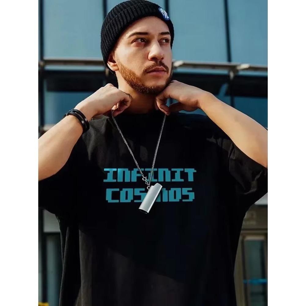 Summer New Casual Loose T-shirt Short Sleeved Men's Fashion Loose Printing Large 8XL Hip Hop Couple Wear Half Sleeve Cotton Top