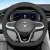 Leather Car Steering Wheel Cover for Volkswagen ID5 ID4 ID3 ID7 ID6 Pro Crozz GTX    2024 Auto Interior Accessories