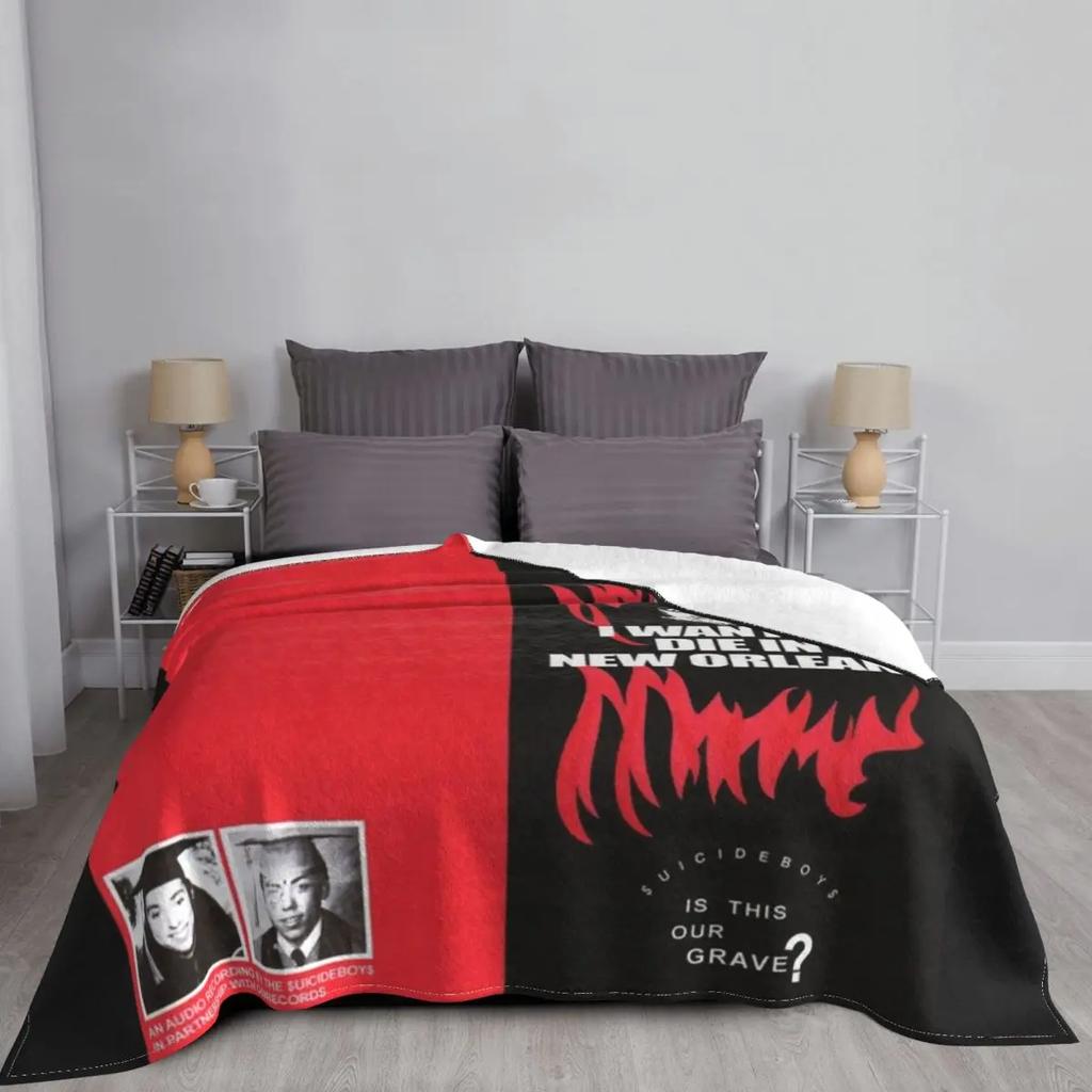 I want to die in new orleans Throw Blanket Hairy Blanket Thermal Blanket Sleeping Bag Blanket Blankets For Baby