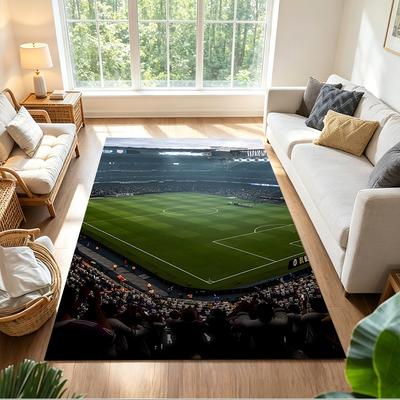 Soccer Stadium Night Match Portable Floor Mat Soft Plush Non-slip Bottom All-season Home Use Minimalist Modern Style Wedding Party Gift