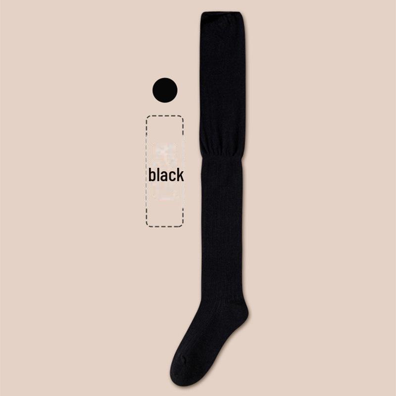 Japanese Pure Cotton Mid-Tube Velvet Lolita Cosplay Over-the-Knee Socks