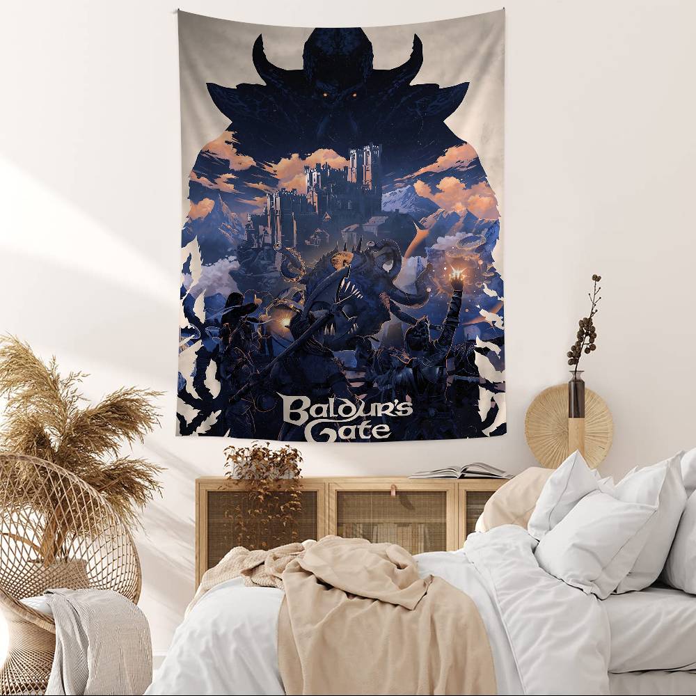 

Game BBaldurs Gate 3 Printed Large Wall Tapestry Art Science Fiction Room Home Decor Decor Blanket 74x94cm(29x37in)