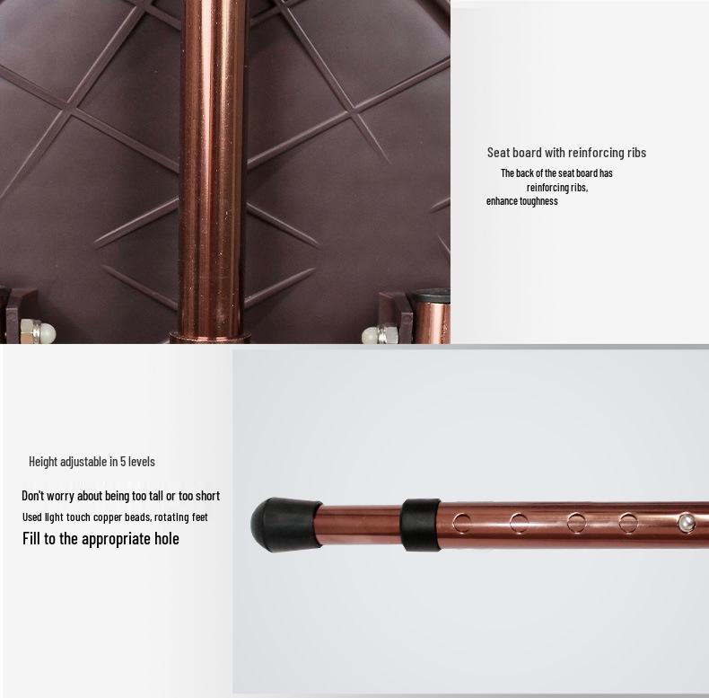 Lightweight Aluminum Walking Stick Stool with Seat - Non-Slip, Folding, and Triangular Design